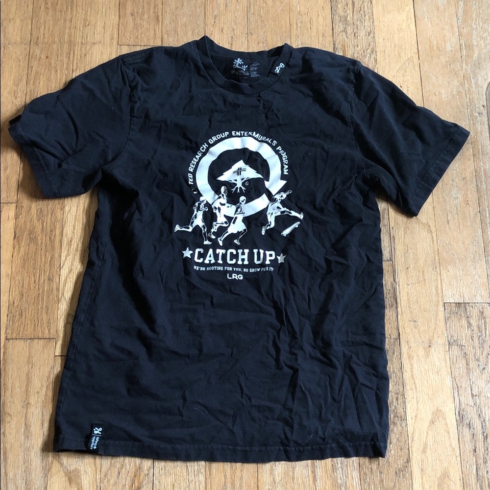 LRG Black Short-Sleeve Graphic 'Catch Up' Tee